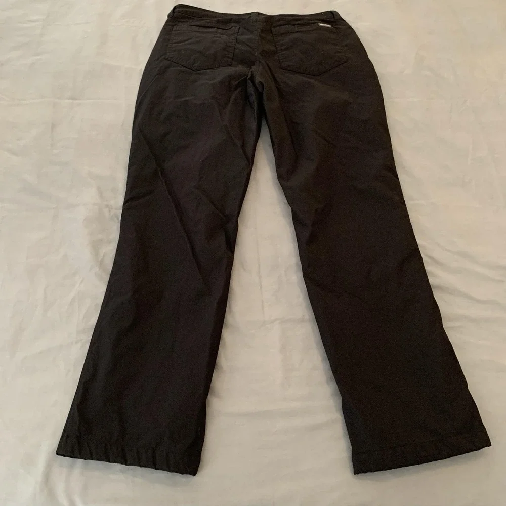 Eddie Bauer Pants Mens 34x32 Black Fleece Lined Tech Softshell Hiking Outdoor